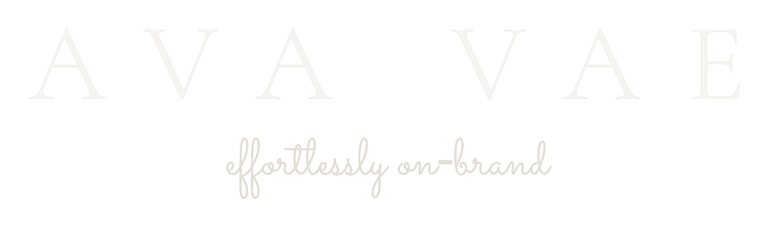Ava Vae, effortlessly on-brand
