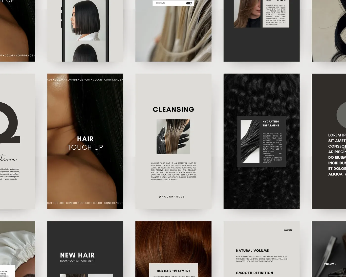 Hair Salon Instagram Story Templates, Luxury style, template preview