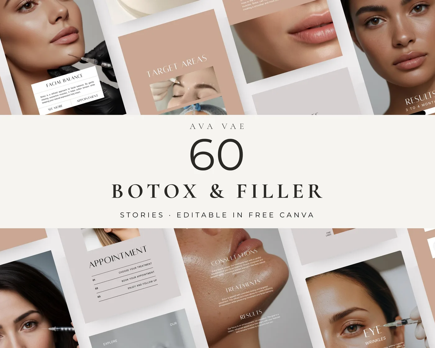 Injector Instagram Story Templates, Aesthetic style, template preview