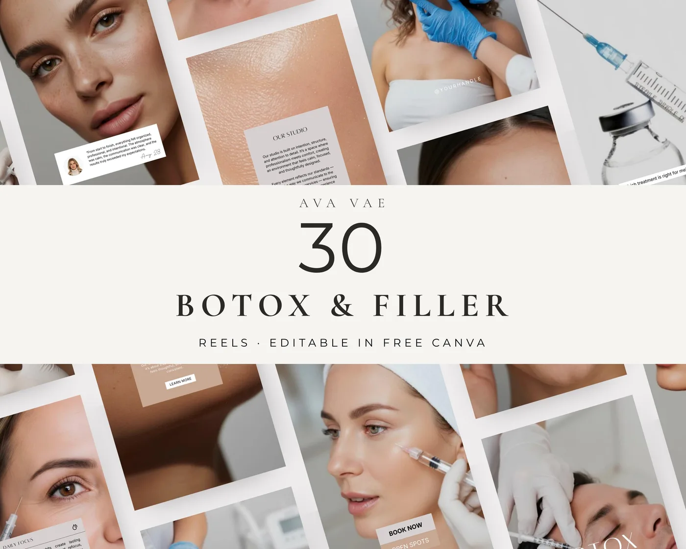 Injector Instagram Reels Templates, Aesthetic style, template preview