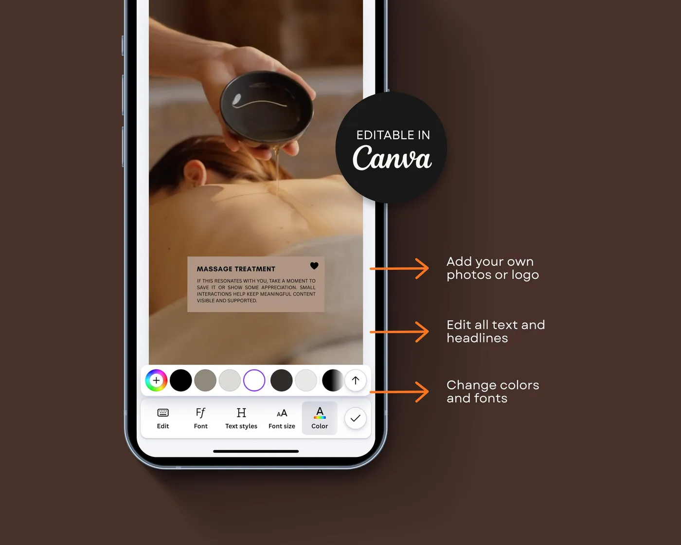 Massage Instagram Bundle, Luxury style, template preview