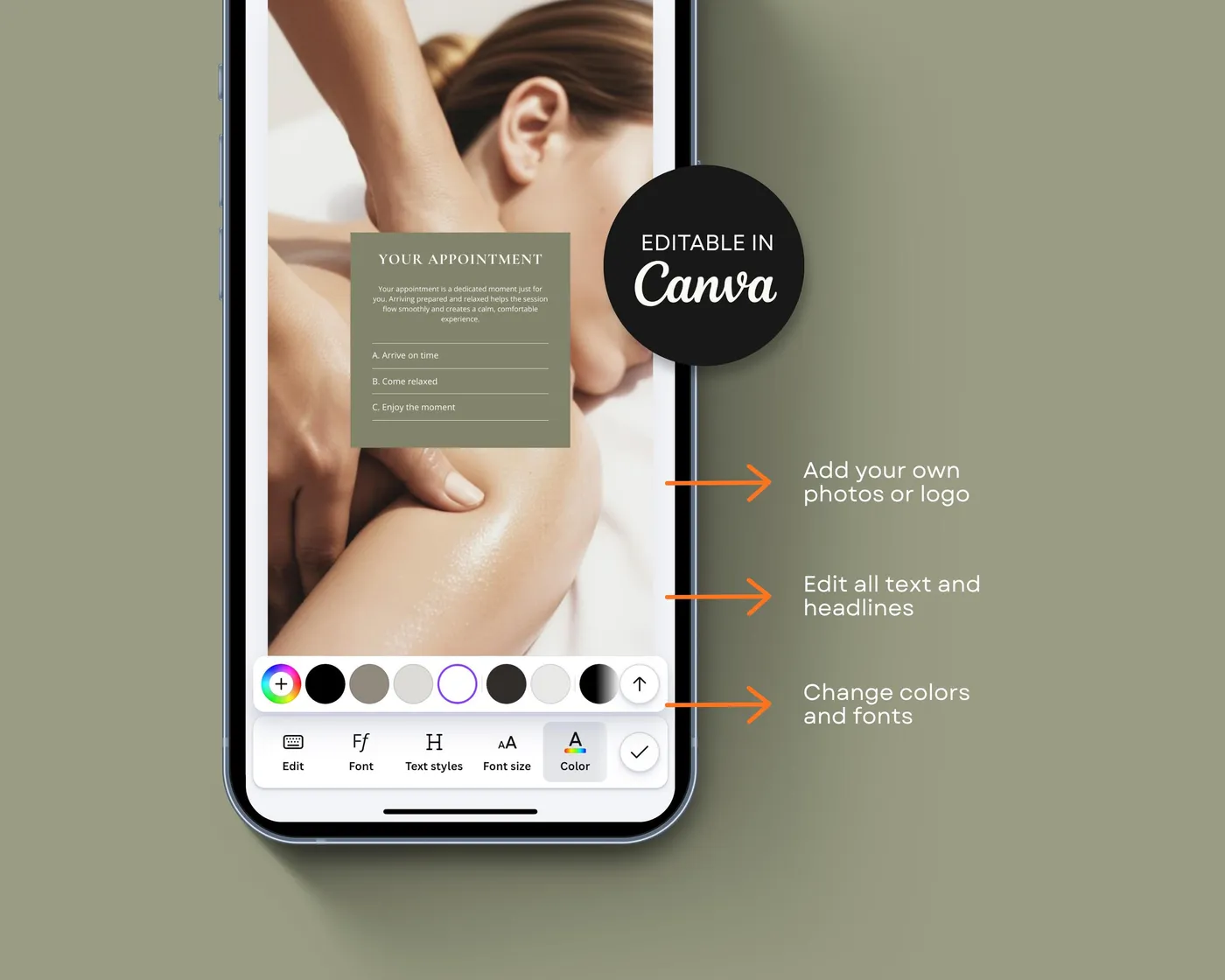 Massage Instagram Bundle, Minimal style, template preview