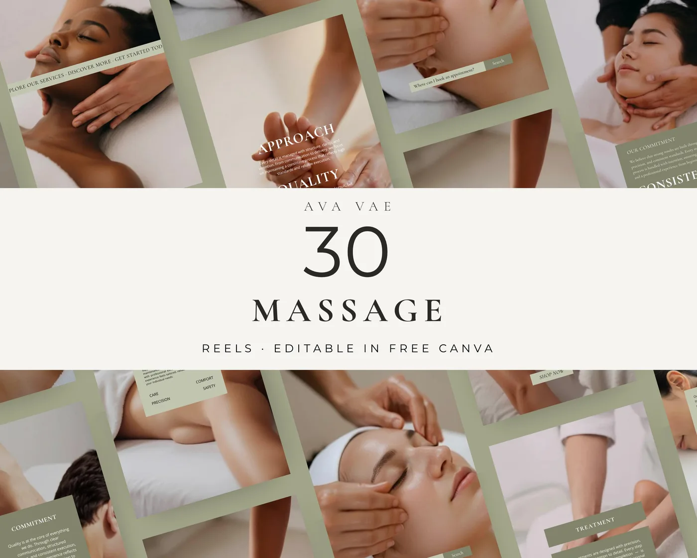 Massage Instagram Reels Templates, Minimal style, template preview