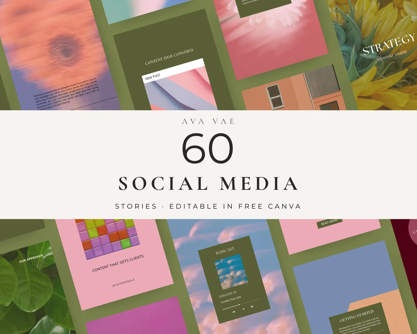 Colorful Instagram Story Templates, Summer Brights style, template preview